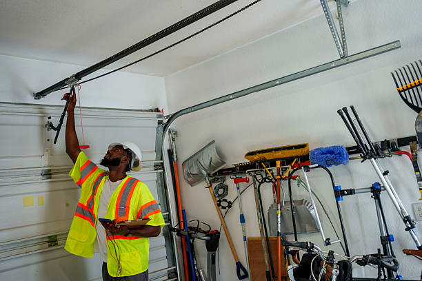 Professional Garage Door Panel Replacement technician working in Pojoaque, NM